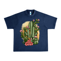 Navy cactus Urban Heavy Tee - JahusDesignShop