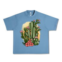 Pebble Blue cactus Urban Heavy Tee - JahusDesignShop