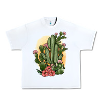 White cactus Urban Heavy Tee - JahusDesignShop