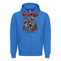 True Royal dreaming of a wild west christmas cowboy santa Zipper Hoodie - MaliasSmallBusiness
