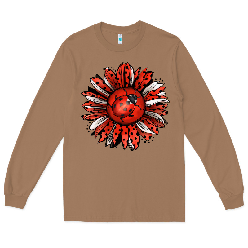 Ladybug Sunflower Long Sleeve Tee by Jasminsmagicworld | Teevron