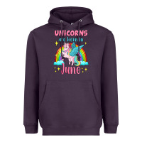 Plum unicorns are born in june Heavyweight Hoodie - Jasminsmagicworld