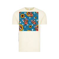 4th Of July Sunflowers Hotdog Seamless Pattern Vintage Tee | Teevron
