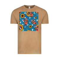 Vintage Camel 4th of july sunflowers hotdog seamless pattern Vintage Tee - BundleAndBundleShop