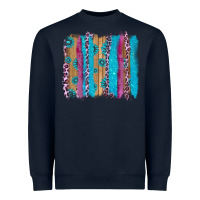 Navy gemstone and pink leopard brushstrok Heavyweight Sweatshirt - AdoDesignShop