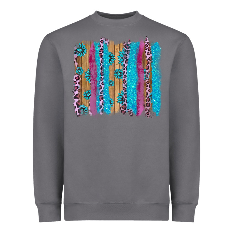 Gemstone And Pink Leopard Brushstrok Heavyweight Sweatshirt by AdoDesignShop | Teevron