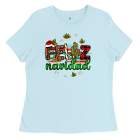 Baby Blue feliz navidad Ladies Tee - JahusDesignShop