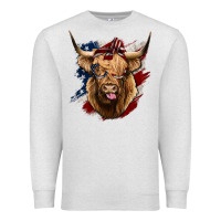 Oatmeal Heather American Highland Cow Premium Sweatshirt - Bettercallsaul