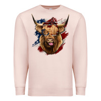 Pale Pink American Highland Cow Premium Sweatshirt - Bettercallsaul