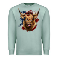 Seafoam American Highland Cow Premium Sweatshirt - Bettercallsaul