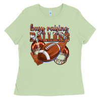 Matcha busy raising ballers football Ladies Tee - texasbilliewilder