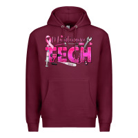Burgundy Breast Cancer Maintenance Tech Premium Hoodie - texasbilliewilder