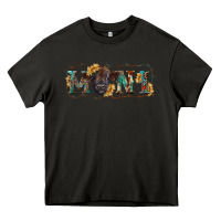 Asphalt western mini black highland calf Heavy Core Tee - RanaPortraitStore