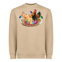 Mushroom easter coop animals farm chicken chiks rooster flowers butterfly Heavyweight Sweatshirt - Artiststas