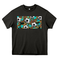 Western Leopard Camouflage Turquoise Soccer Licence Plate Template Heavy Core Tee | Teevron