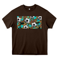 Chocolate Brown western leopard camouflage turquoise soccer licence plate template Heavy Core Tee - Artiststas