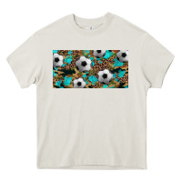 Cream western leopard camouflage turquoise soccer licence plate template Heavy Core Tee - Artiststas