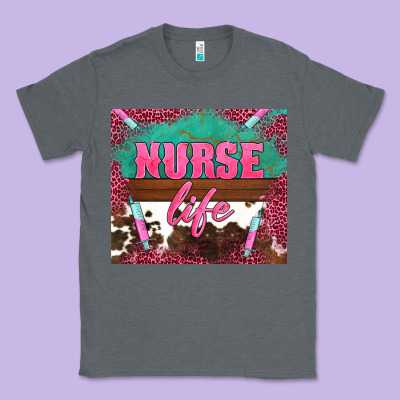 Western Nurse Life Needle Classic Tee Designed By Barkaloodesign