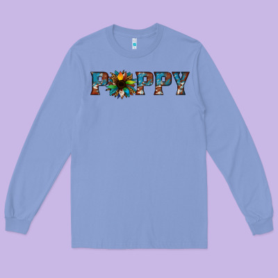 Poppy Cowhide Sunflower Long Sleeve Tee Designed By Jasminsmagicworld