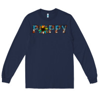 Navy poppy cowhide sunflower Long Sleeve Tee - Jasminsmagicworld