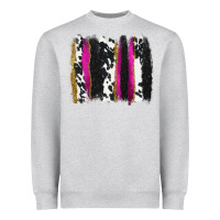 Heather Grey cow , yellow and pink glitter brushstrokes Heavyweight Sweatshirt - AdoDesignShop