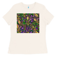 Bone mardi gras fleur de lis Ladies Tee - RanaPortraitStore