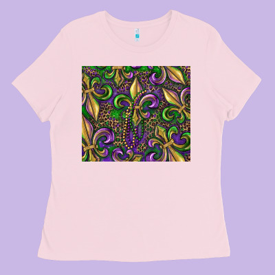 Ladies Tee mardi gras fleur de lis