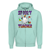 Seafoam spooky teacher Zipper Hoodie - NancyCooperArtShop
