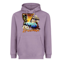 Lavender louisiana  sunset map magnolia Heavyweight Hoodie - BarkalooDesign