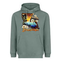 Sage louisiana  sunset map magnolia Heavyweight Hoodie - BarkalooDesign