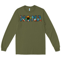 Army Green nana cowhide sunflower Long Sleeve Tee - Jasminsmagicworld