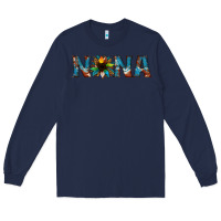 Navy nana cowhide sunflower Long Sleeve Tee - Jasminsmagicworld