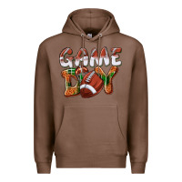 Chestnut Game day leopard Football Premium Hoodie - NancyCooperArtShop