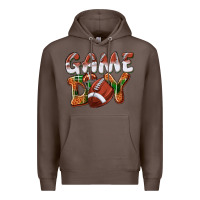 Coffee Game day leopard Football Premium Hoodie - NancyCooperArtShop