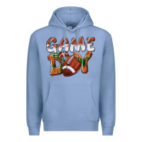 Colony Blue Game day leopard Football Premium Hoodie - NancyCooperArtShop