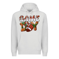 Dove Grey Game day leopard Football Premium Hoodie - NancyCooperArtShop