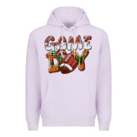 Lilac Game day leopard Football Premium Hoodie - NancyCooperArtShop