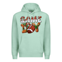 Seafoam Game day leopard Football Premium Hoodie - NancyCooperArtShop