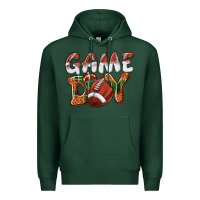 Sports Green Game day leopard Football Premium Hoodie - NancyCooperArtShop