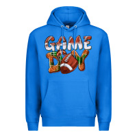 True Royal Game day leopard Football Premium Hoodie - NancyCooperArtShop