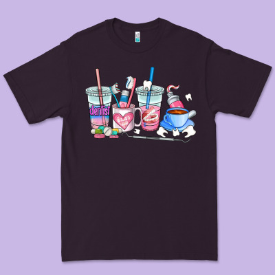Dentist Coffee Cups Premium Tee Designed By Adodesignshop