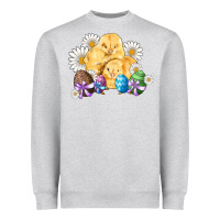 Heather Grey chicks eggs daisy easter Heavyweight Sweatshirt - Artiststas