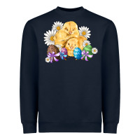 Navy chicks eggs daisy easter Heavyweight Sweatshirt - Artiststas