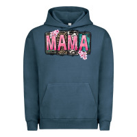 Pigment Midnight Navy Mama vibes Mother's Day Urban Hoodie - CowGirlArtShop