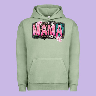 Mama Vibes Mother's Day Urban Hoodie Designed By Cowgirlartshop