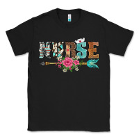 Black western nurse arrow floral Classic Tee - BarkalooDesign
