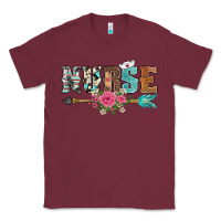 Burgundy western nurse arrow floral Classic Tee - BarkalooDesign