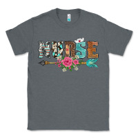 Charcoal Heather western nurse arrow floral Classic Tee - BarkalooDesign