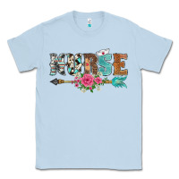 Dusty Blue western nurse arrow floral Classic Tee - BarkalooDesign