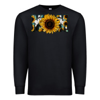 Black Sunflower Turquoise Cowhide Mom Premium Sweatshirt - Bettercallsaul